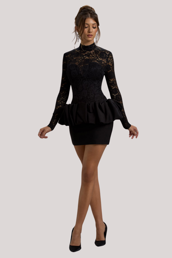 Lace Peplum Dress