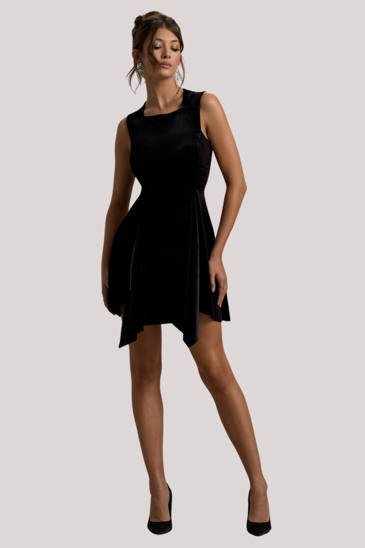 Allure Black Velvet Dress