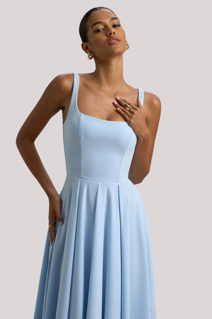 Baby Blue Midi Dress