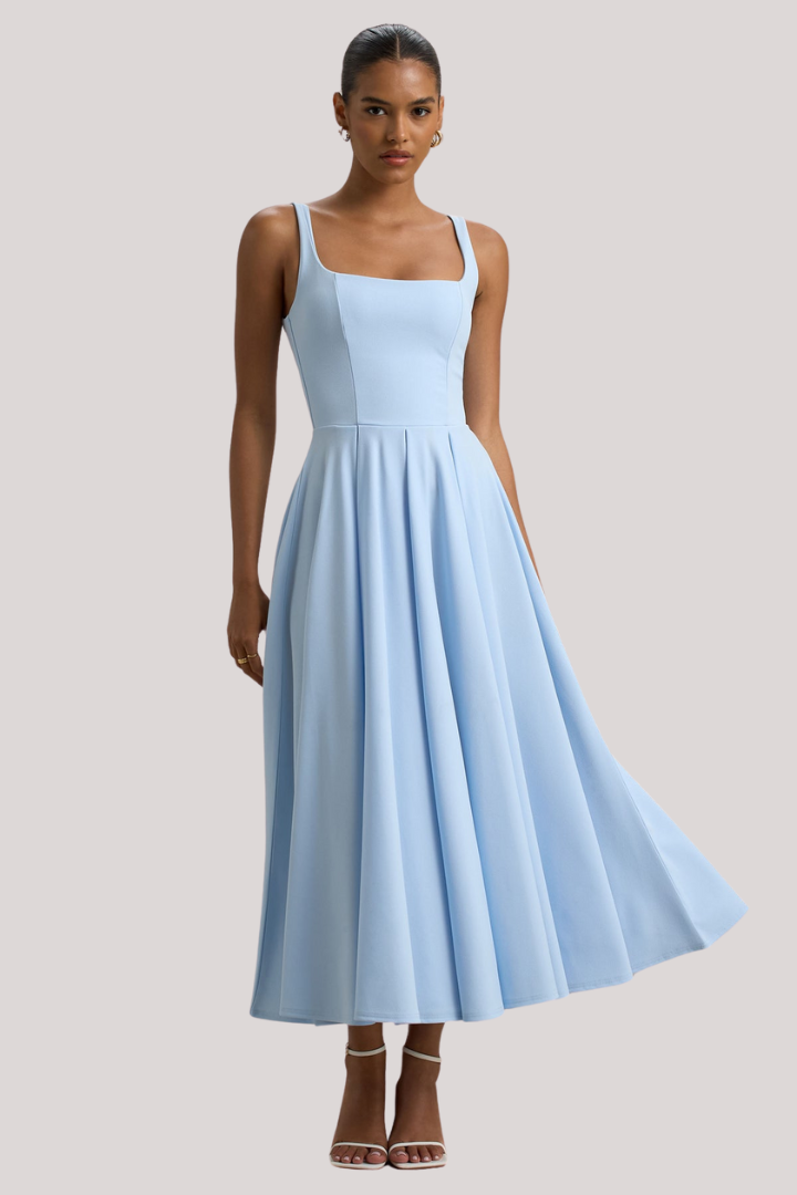 Baby Blue Midi Dress