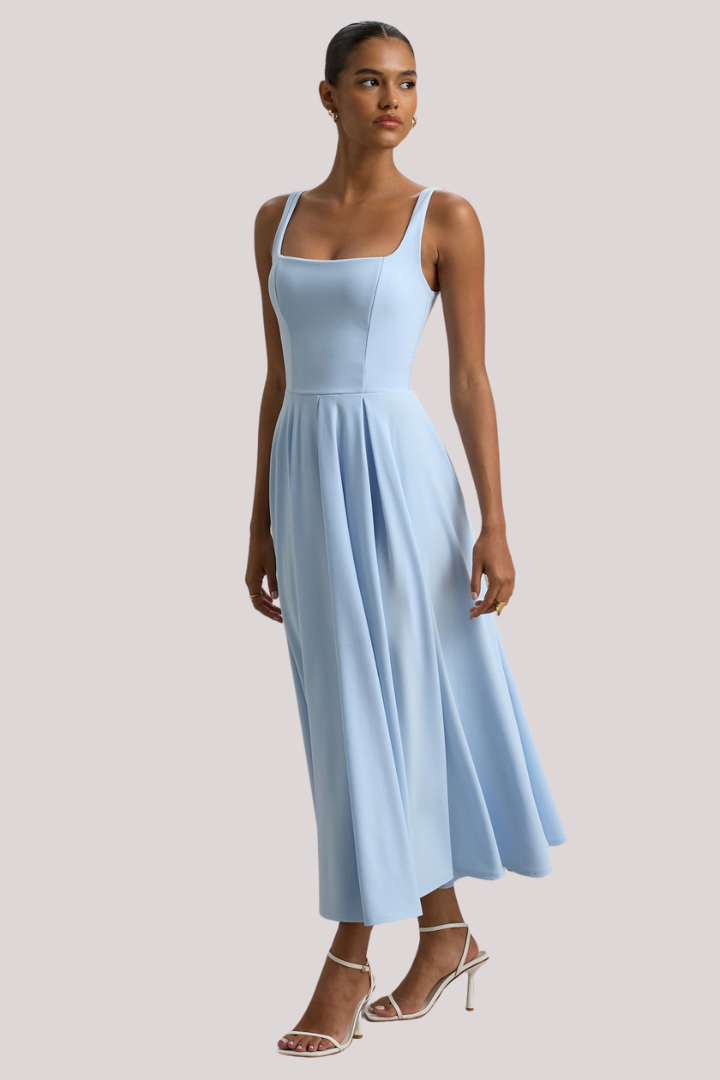 Baby Blue Midi Dress